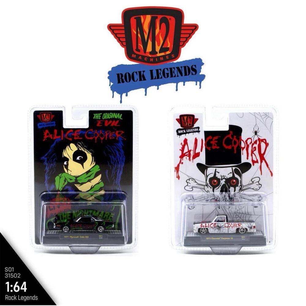 Alice Cooper M2 Rock Legends ‘73 Chevy Cheyenne 10/‘71 Plymouth Cuda